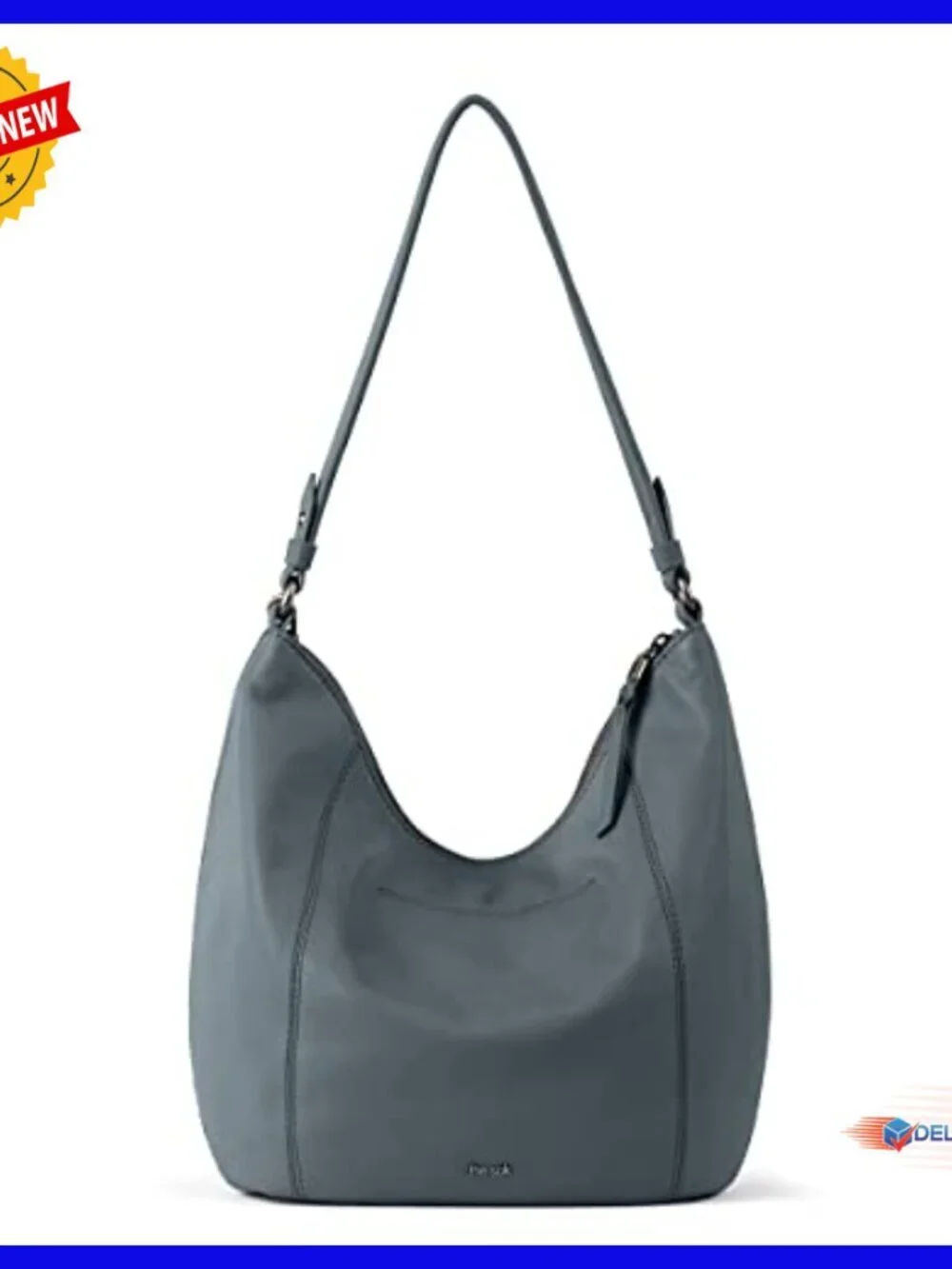 Leather Hobo Bag with Multiple Pockets, Everyday Shoulder Purse
